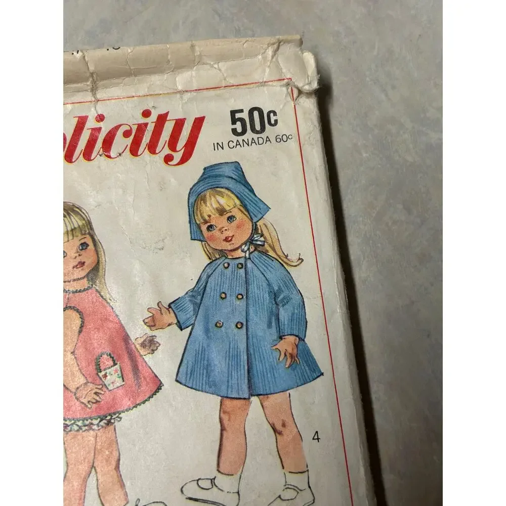 Vintage 1966 Simplicity Pattern #6768 Doll‎ Wardrobe 18